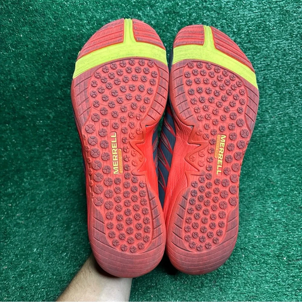 Merrell All Out Fuse‎ Red Low Top Barefoot Running Shoes Men's Size 12